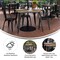Merrick Lane Dryden Indoor/Outdoor Dining Table with Umbrella Hole, 36" Square All Weather Poly Resin Top and Steel Base